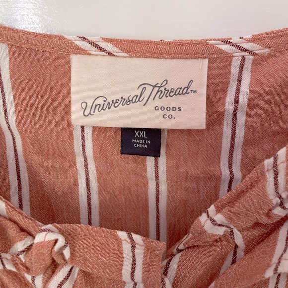 Womens Universal Thread Ruffle Button Up Tank Top - Picture 4 of 6